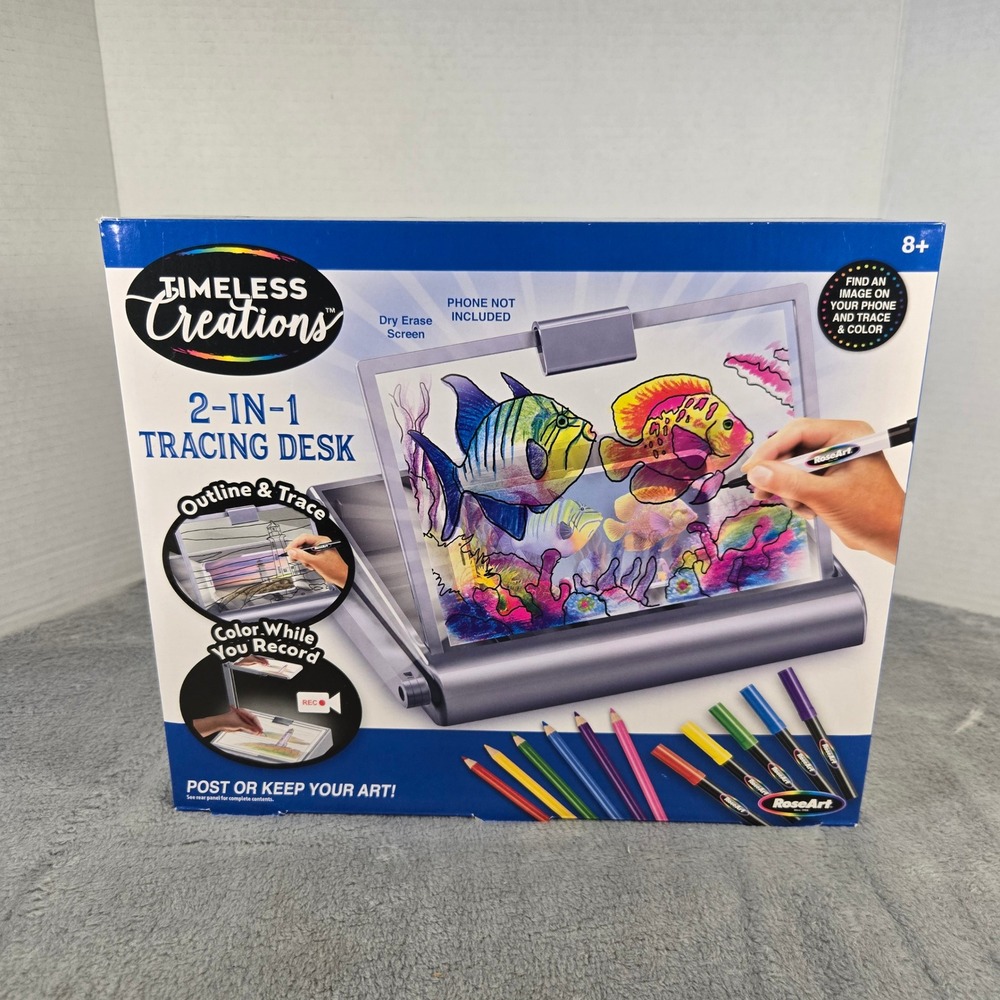 RoseArt Timeless Creations 2-in-1 Tracing Desk Art Set New 14626 Ages 8+